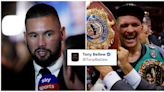 Tony Bellew's furious tweet about Oleksandr Usyk already losing undisputed status is bang on