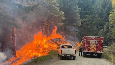 Northern California fires continue to burn in high heat, gusty wind. Several firefighters injured