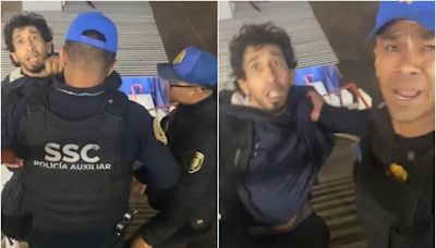 Tras video íntimo de Luna Bella, policías sacan a hombre con perrito del Metro de la CDMX