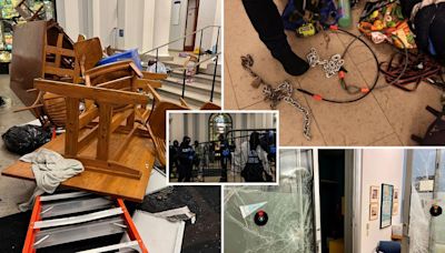 Inside Columbia’s ‘vandalized’ Hamilton Hall where pro-terror protesters came face-to-face with riot police