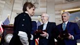 Family of Capitol officer who died after Jan 6 attack refuse to shake hands with GOP leaders during medal ceremony