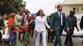 Meghan Markle Nails Business Chic in an All-White Suit on Her Nigerian Tour