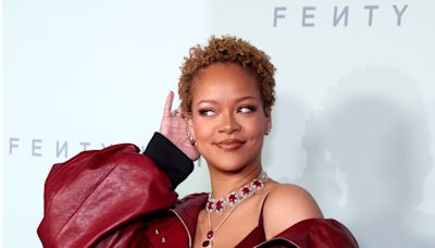 Rihanna Kicks Off Her Natural-Curls Era in the Hottest Crimson Leather Set