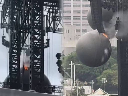 出事了！五月天香港巡演舞台大球起火 相信音樂回應現況