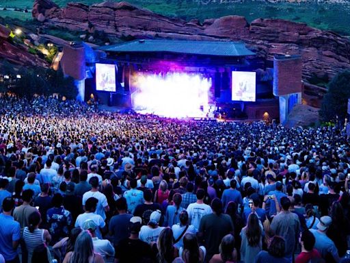 Red Rocks Amphitheatre listed as one of the top destinations for music fans, alongside Motown Museum and Abbey Road