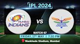 IPL 2024, MI vs LSG Live Score: Mumbai Indians 163/5 after 18 overs, target 215