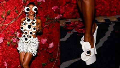 Janelle Monáe Wears Eye-Popping Shoes from Area at Met Gala After Party