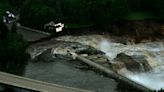 Aerial images show raging water flowing around Rapidan Dam in southern Minnesota