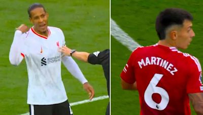 “Ven y prueba eso conmigo”: el áspero cruce entre Lisandro Martínez y Virgil van Dijk en la goleada del Liverpool ante el Manchester United