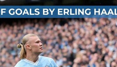 Erling Haaland equals Ronaldo's record of 100 goals in fewest club games