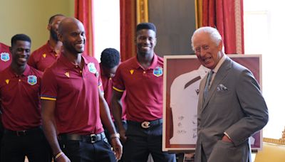 King hosts West Indies cricket team ahead of Lord’s Test match