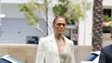 Jennifer Lopez Does Easy Elegance in a Crisp Linen Suit for Lunch Date With Her Stepdaughter