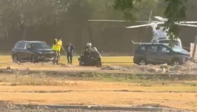 VIDEO. Ana Gabriel llega a León ¡en helicóptero! y causa la locura cerca del Parque Explora