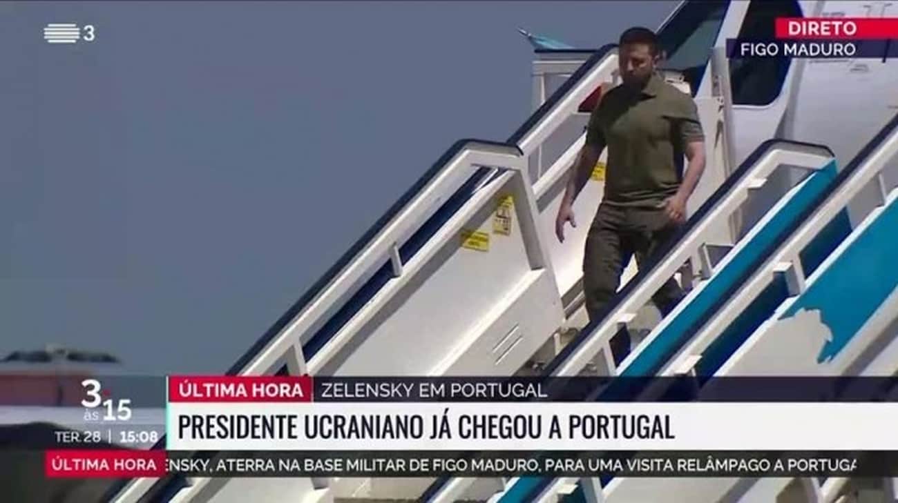 Zelenskyy arrives to Portugal on official visit