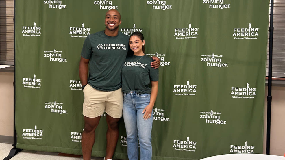 AJ Dillion and wife launch foundation to combat hunger in northeast Wisconsin