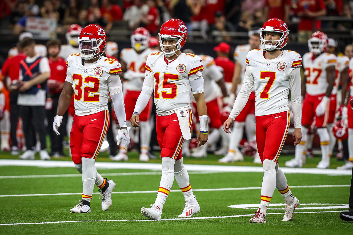 Patrick Mahomes says he doesn't agree with what Harrison Butker said but calls him 'great person'