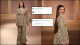 'Worse walk, looks uncomfortable': Aditi Rao Hydari wears deep neck golden sharara for ICW ramp walk [Reactions]