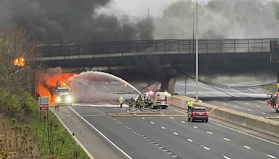 I-95 crash, fire in Norwalk, Connecticut shuts down all lanes "for an extended period"