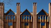 A Tudor-tinged library at Cambridge University designed to last for 400 years has been crowned Britain's best new building