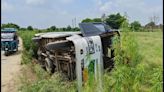 School bus with 50 kids topples into fields, 9-year-old sustains head injuries, others minor bruises