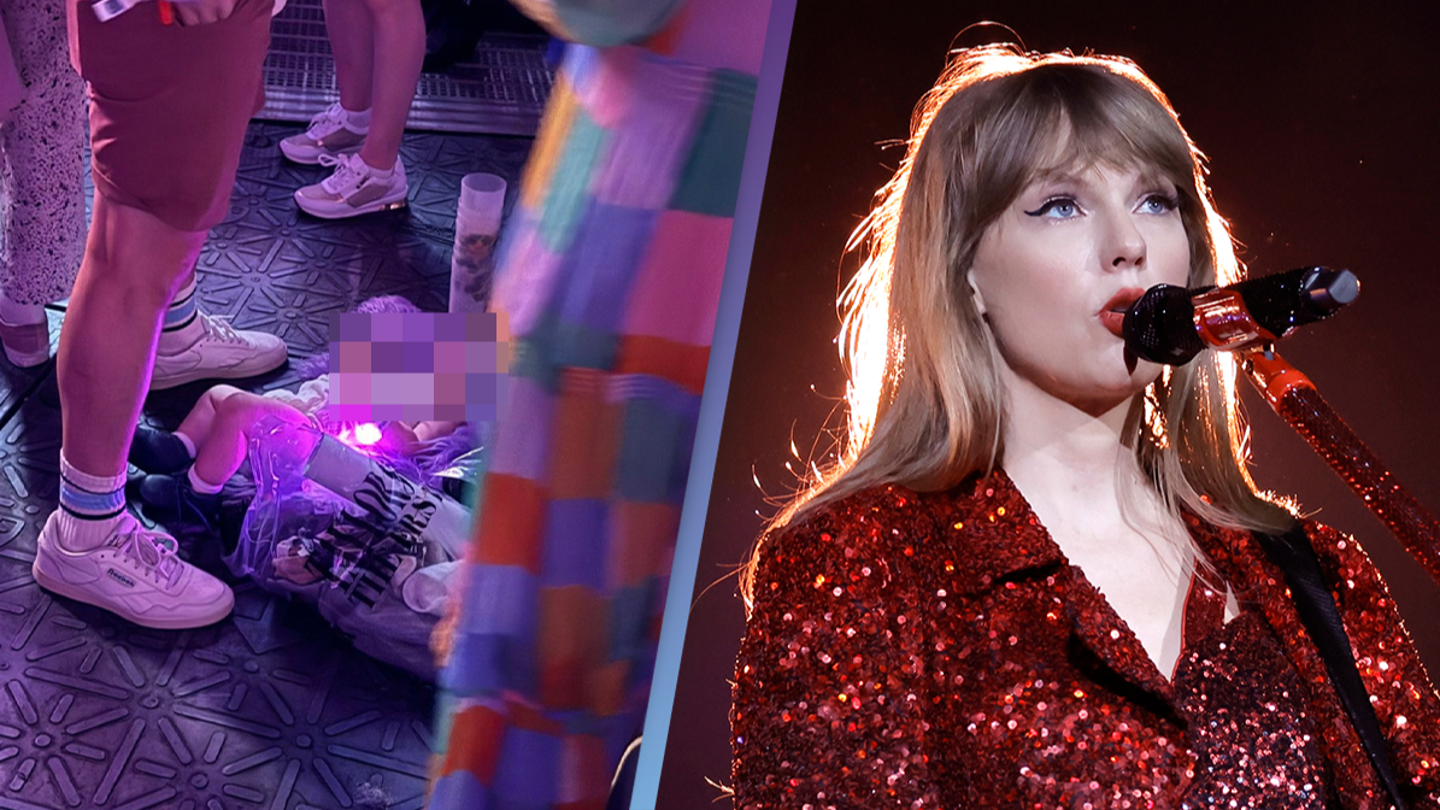 Taylor Swift fans horrified after baby is spotted lying on floor at Eras Tour