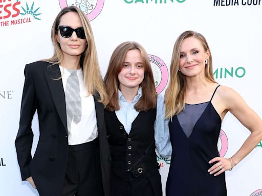 Angelina Jolie and Daughter Vivienne Support Friend Kristen Bell at “Reefer Madness: The Musical” Opening Night