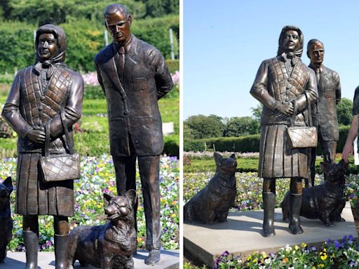 ‘Something's not right’: New statue of Queen Elizabeth II, Prince Philip and corgis leaves onlookers disappointed