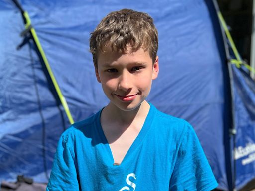 Joshua, 11, aiming to break record for camping out