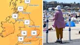 Met Office weather maps turn orange as 22C 'heat bomb' hits - list of hotspots
