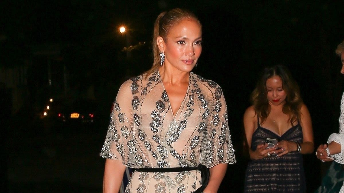 Jennifer Lopez Serves a Nearly Naked Dress for Her Hamptons Birthday Dinner