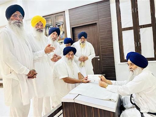 SAD chief Sukhbir Badal, SGPC head Dhami submit written 'clarifications' to Akal Takht Jathedar on allegations by rebel party leaders