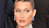 Bella Hadid wears the most avant garde hairstyle created with makeup brushes