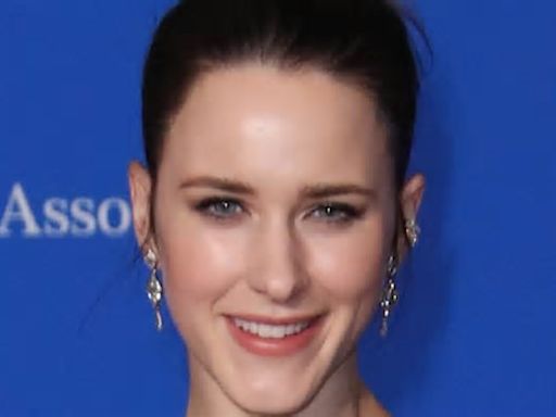 Rachel Brosnahan is a radiant beauty in a chic black sleeveless gown as she hits the red carpet ahead of White House Correspondents' Dinner