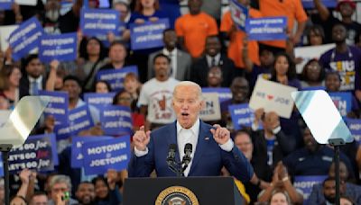 The Latest: Biden returns to the campaign trail following high-stakes news conference