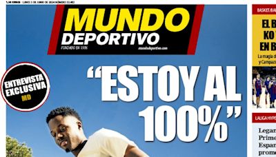 Portada de Mundo Deportivo del lunes 3 de junio de 2024
