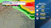 Severe storms possible Sunday afternoon