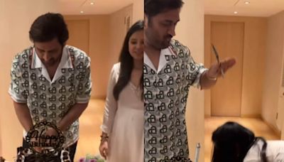 Watch: MS Dhoni Cuts Cake on 43rd Birthday, Wife Sakshi Seeks Blessing by Touching His Feet - News18