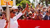 Halle Berry carries Olympic flame in France