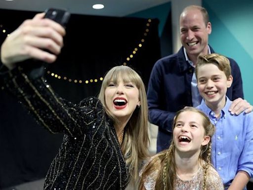 Taylor Swift takes selfie with Prince William and his children at Eras Tour show in London