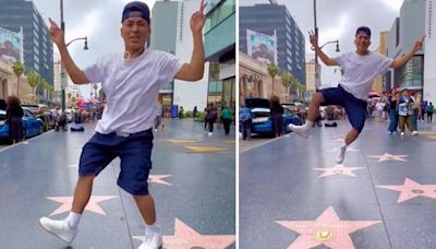 Peruano se luce bailando danza de las tijeras en Hollywood y comentan: “Herencia legendaria”