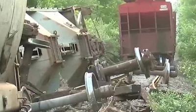 Train jumps tracks leaving extensive damage in Brown County