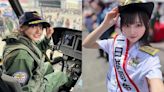 日本大學生藝人小杉怜子化身「最美司令官」 可愛軍裝造型紅遍東亞