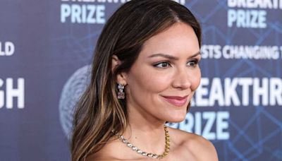 Katharine McPhee Shimmers in Backless Halter Dress During Night Out With Husband David Foster