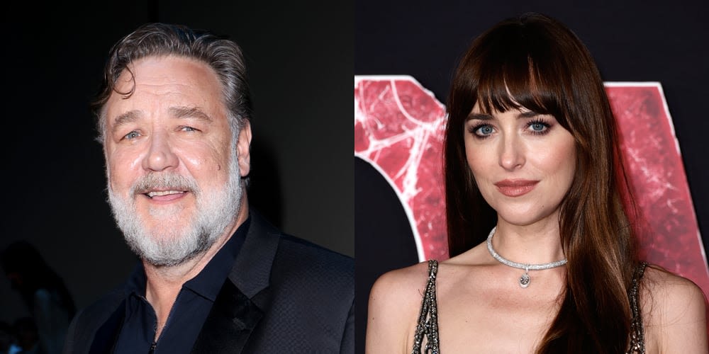 Russell Crowe Reacts to Dakota Johnson Saying She Struggled with Making ‘Madame Web’