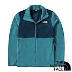 The North Face 男新款 TKA 200 輕柔厚刷毛抓絨保暖外套夾克_藍綠 N