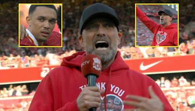 Klopp gets Anfield to serenade Slot as Liverpool stars hold back tears