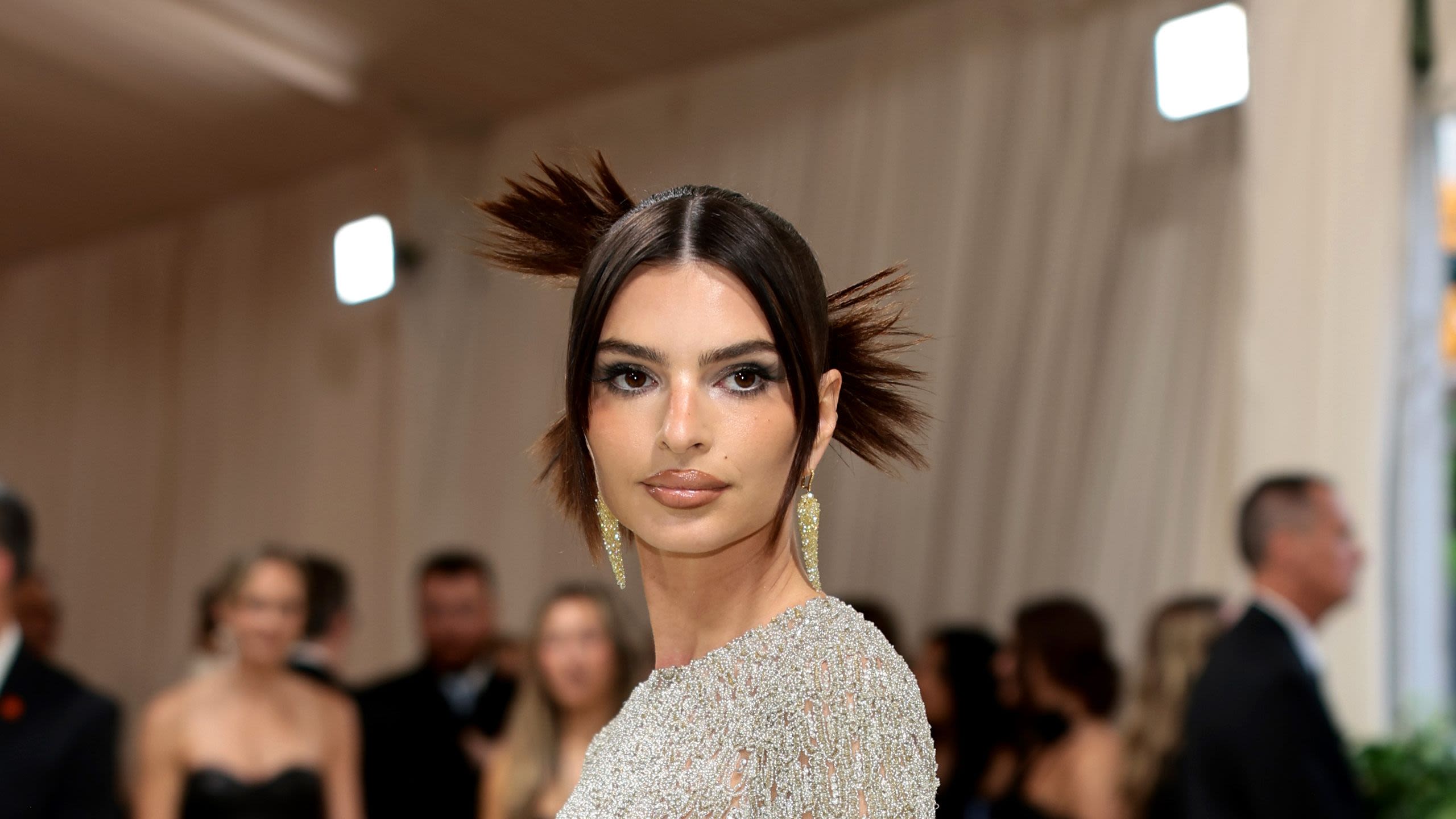 Emily Ratajkowski Has a Bejeweled Take on the Naked Dress at the 2024 Met Gala