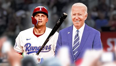 Joe Biden shouts out Corey Seager's World Series mic drop moment for Rangers