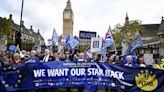 Thousands of protesters rally in London to call for the UK to rejoin the EU