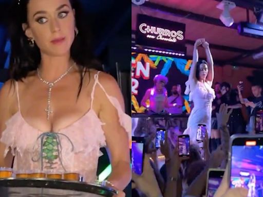 Katy Perry serve shots, dança muito, paga bebidas para toda a balada de Barcelona e viraliza na web; vídeos